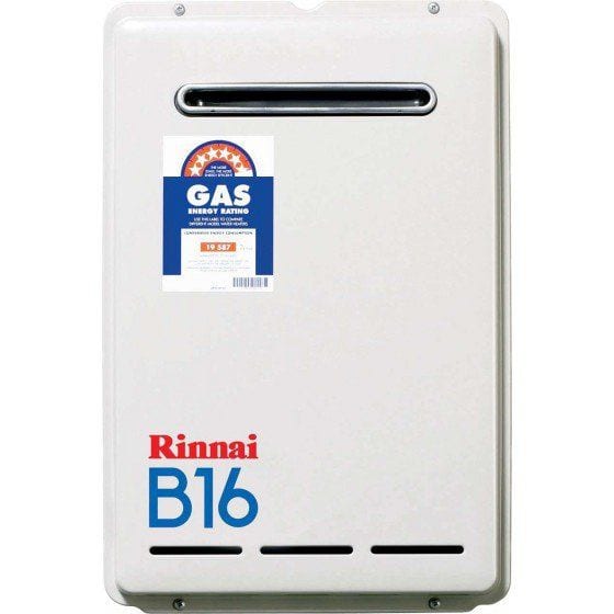 Rinnai B16 Continuous Flow Lpg/Ng Preset 50 Supply & Install 1 Gas Continuous Hot Water